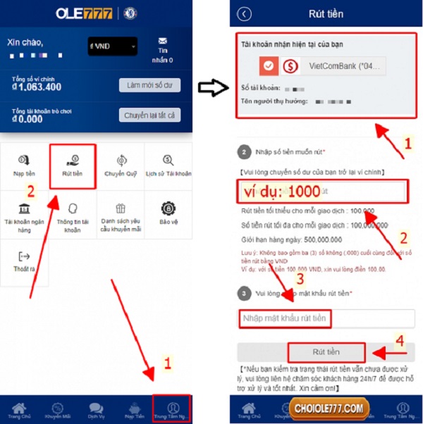 Các nguyên nhân dẫn đến việc rút tiền Ole777 bị từ chối